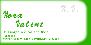 nora valint business card